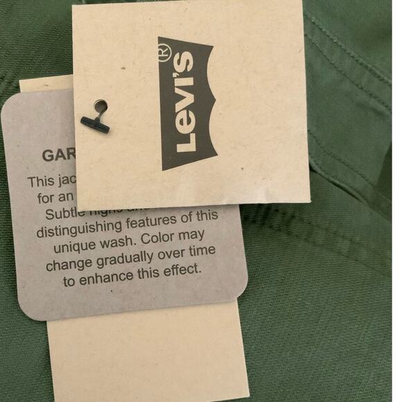 Levis Military Utility Jacket Womens M Button Front Long Sleeve Field Coat Style - Picture 10 of 14